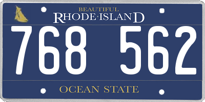 RI license plate 768562