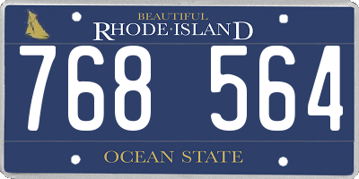 RI license plate 768564