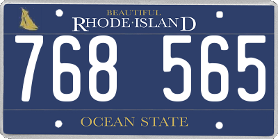 RI license plate 768565