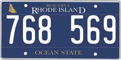 RI license plate 768569
