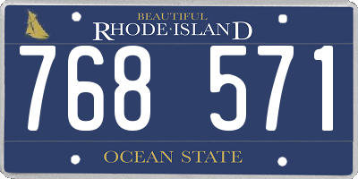 RI license plate 768571