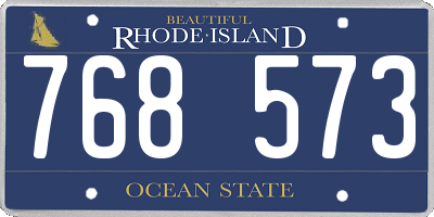RI license plate 768573