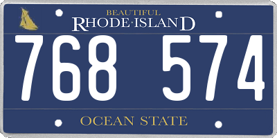 RI license plate 768574