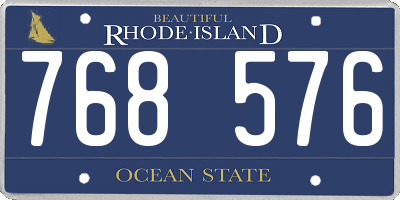RI license plate 768576