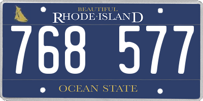 RI license plate 768577