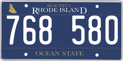 RI license plate 768580