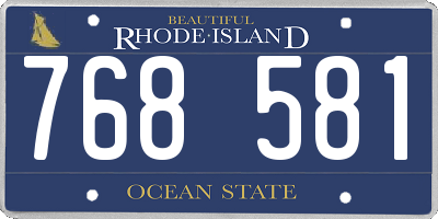 RI license plate 768581