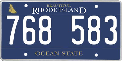 RI license plate 768583