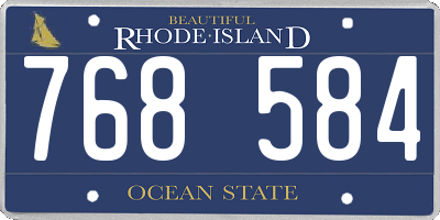 RI license plate 768584