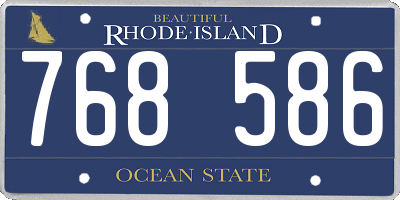 RI license plate 768586