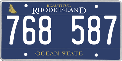 RI license plate 768587