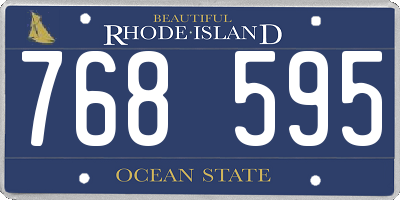 RI license plate 768595