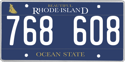 RI license plate 768608