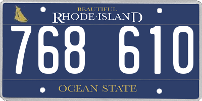 RI license plate 768610