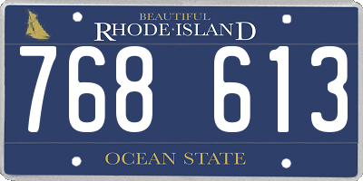 RI license plate 768613