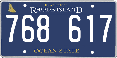RI license plate 768617