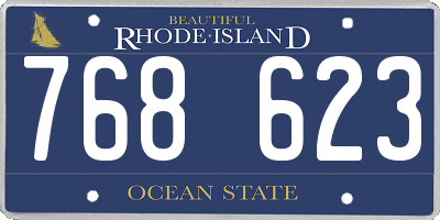 RI license plate 768623