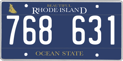 RI license plate 768631