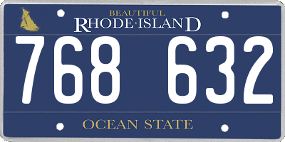 RI license plate 768632