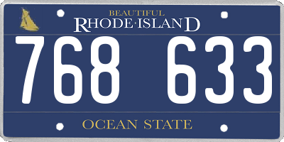 RI license plate 768633