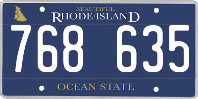 RI license plate 768635