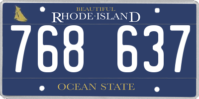 RI license plate 768637