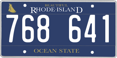 RI license plate 768641