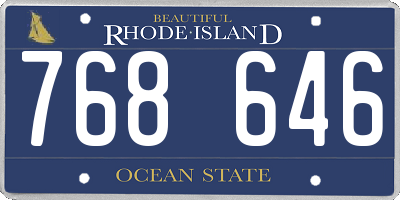RI license plate 768646