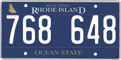 RI license plate 768648