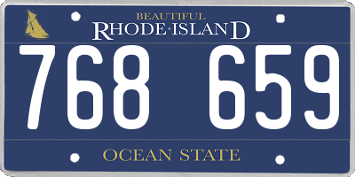 RI license plate 768659