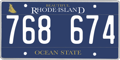 RI license plate 768674