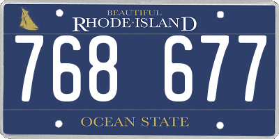 RI license plate 768677