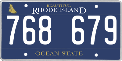 RI license plate 768679