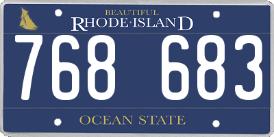 RI license plate 768683