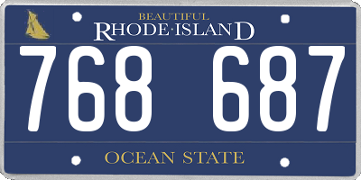 RI license plate 768687