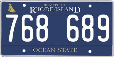 RI license plate 768689