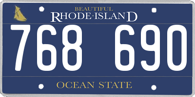 RI license plate 768690