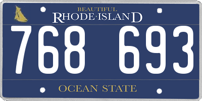 RI license plate 768693