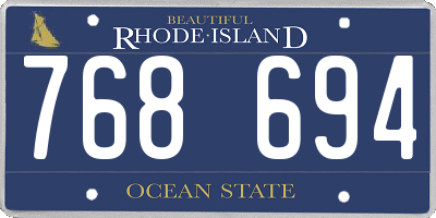 RI license plate 768694
