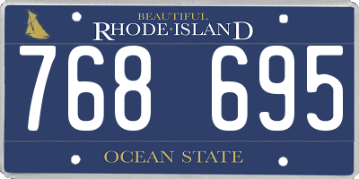 RI license plate 768695