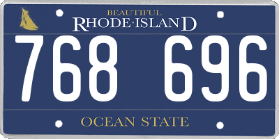 RI license plate 768696