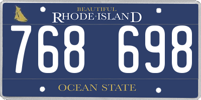 RI license plate 768698