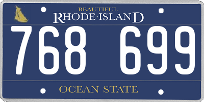 RI license plate 768699