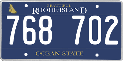 RI license plate 768702