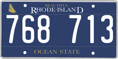 RI license plate 768713