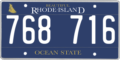RI license plate 768716