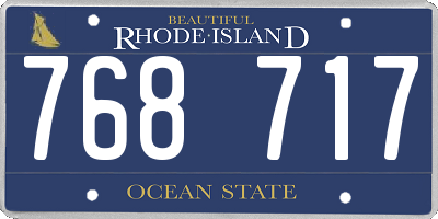 RI license plate 768717