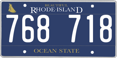 RI license plate 768718