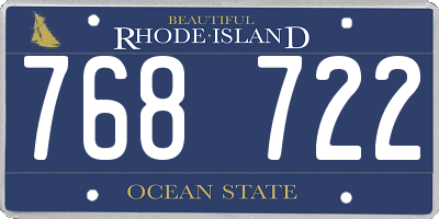 RI license plate 768722
