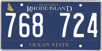RI license plate 768724